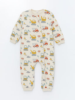 Bask?l? Erkek Bebek Tulum