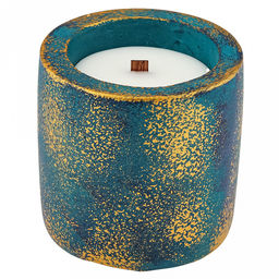 Свеча "Ионика" д9,3см, h10см, парафин, в подсвечнике из гипса, время горения 52 часа, с декором (Россия)