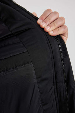 Флисовый свитшот обычного кроя с воротником-стойкой - Defacto фото 6