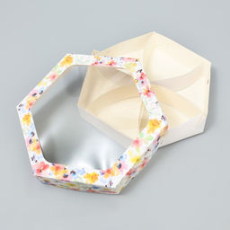 Цена за 5 шт. Коробка складная Цветы для тебя, 23 х 23х 4 см - Дарите счастье фото 3