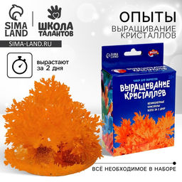 Выращивание кристаллов Опыты. Лучистые кристаллы, цвет оранжевый