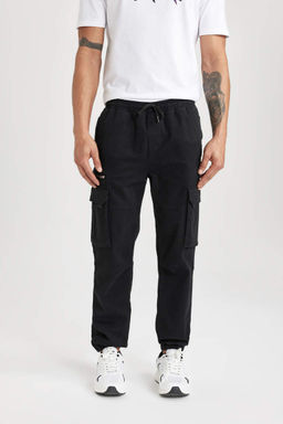 Брюки из габардина Regular Cargo Jogger с карманами-карго - Defacto фото 5