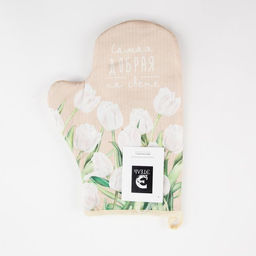 Варежка-прихватка Самая добрая 20х28см,саржа, 100% х/л, ватин 250г/м2 - Этель фото 4