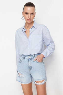 Mavi Y_rt_kl_ Y_ksek Bel Denim _ort TWOSS24SR00132