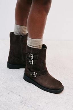 LEATHER BUCKLE BOOTS