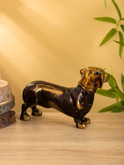 Сувенир интерьерный «Такса», 22×7×14 см, алюминий