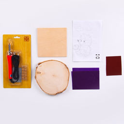 Выжигание по дереву на спилах «Подарок для ёжика», набор для творчества