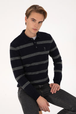 Erkek Regular Fit Polo Yaka Lacivert Kazak - U.s. polo assn фото 8