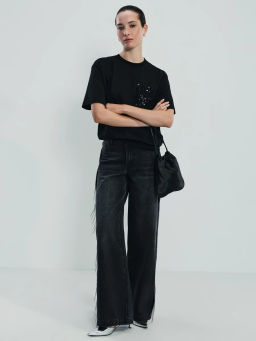 Футболка из хлопка с декоративным карманом / Zarina