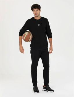 Siyah Regular Fit Sweatshirt