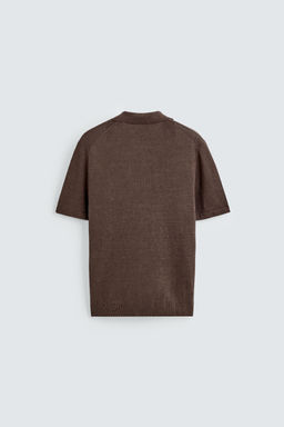 POLO PUNTO REGULAR FIT 100% LINO / Marr?n - Zara фото 9
