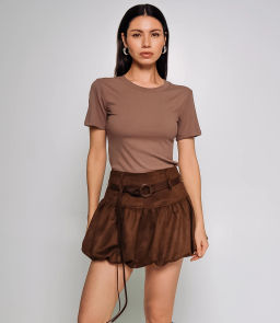Юбка #КТ2851, шоколадный