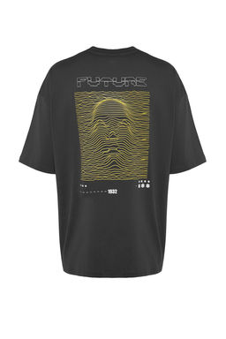 TRENDYOL MAN Antrasit Oversize/Genis Kesim Kabar?k Bask?l? %100 Pamuklu T-Shirt TMNSS23TS00171 - Trendyolmilla фото 30