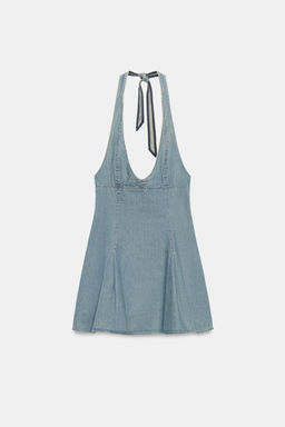 VESTIDO MINI HALTER / Azul - Zara фото 5