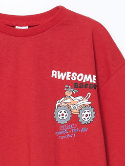 Uzun Kollu Bask?l? Erkek Bebek Ti??rt - Waikiki фото 2