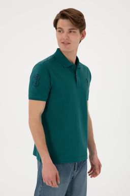 Erkek Slim Fit Polo Yaka Koyu Ye_il Basic Ti__rt Sepette S_rpriz _ndirim - U.s. polo assn фото 4