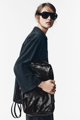 LIMITED EDITION SUEDE LEATHER POCKET SHIRT - Zara фото 10