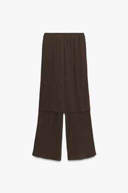 TEXTURED PAREO TROUSERS - Zara фото 5
