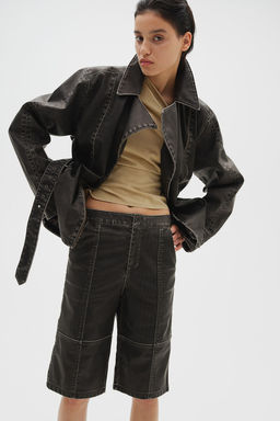 Chaqueta biker con efecto desgastado - H&m фото 3