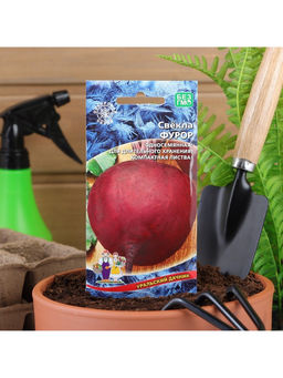 Набор семян Свекла "Фурор" округлая, с тёмно-красной мякотью, 5 шт.