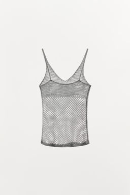 RED METALLIC THREAD TOP - Zara фото 3