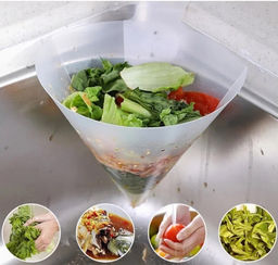 Фильтр-воронка для мусора и отходов в раковину, 18,5х12,5х15,5см, ПВХ, складная, на присоске, цвета микс, в п/эт упаковке (Китай) - Домашняя мода фото 8