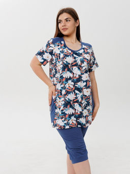 Костюм женский К-223 (кулирка) Индиго - Elenatex фото 7