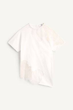 CAMISETA ASIM?TRICA ENCAJE LIMITED EDITION / Crudo