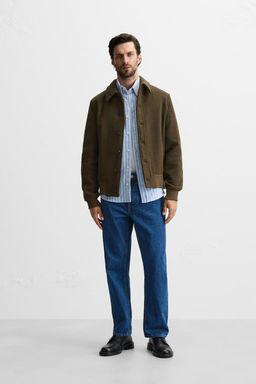 CONTRAST WOOL JACKET