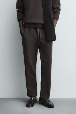 PANTAL?N CINTURA JOGGER CONFORT / Marr?n oscuro - Zara фото 10