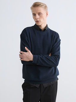 Bisiklet Yaka Erkek Sweatshirt