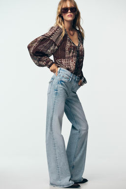 BEADED BLOUSE WITH METALLIC THREAD PRINT - Zara фото 5