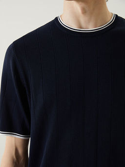 Bisiklet Yaka K?sa Kollu Erkek Triko Kazak