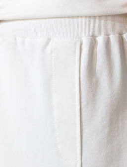 Юбка миди на резинке с разрезами из футера двухнитки с эластаном - Vilatte фото 4