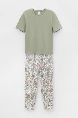 VERY NEAT _ Е 20116/оливковый хаки,эвкалипт пижама жен фото 4