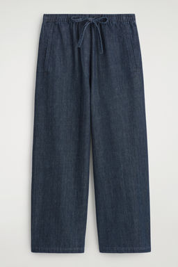 PANTAL?N DENIM WIDE LEG CROP