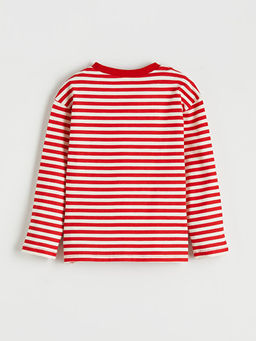 Bisiklet Yaka ?izgili K?z ?ocuk Ti??rt