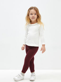 Bisiklet Yaka Uzun Kollu K?z Bebek Ti??rt - Waikiki фото 2