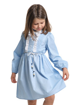 Платье для девочки нарядное детское праздничное UD 8060 голубой - Mini maxi фото 5