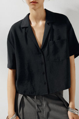 FLOWING SHIRT WITH POCKET - Zara фото 18