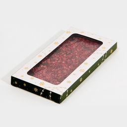 Цена за 5 шт. Коробка для шоколада новогодняя «Золотой шик», с окном, 17.3×8.8×1.5 см