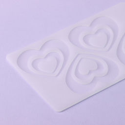 Цена за 4 шт. Форма для шоколада Сердцем к сердцу, силикон, 4 ячейки, 19?11.5?0.3 см, прозрачная - Simaland фото 2