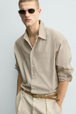 CAMISA CUADROS BORDADO / Crudo - Zara фото 5