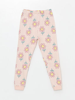 Beli Lastikli Bask?l? K?z Bebek Pijama Alt
