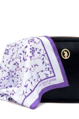 U. S. Polo Assn / Женская темно-синяя сумка через плечо в подарочной упаковке с шарфом - U.s. polo assn фото 3