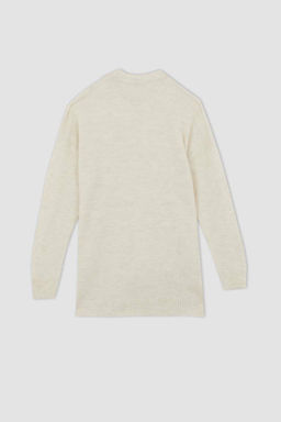 Свитер-туника с круглым вырезом Relax Fit - Defacto фото 11