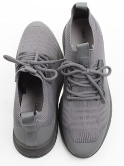 03-1000-4 GREY Кроссовки-носки мужские Снокеры (эластичный текстиль) - Фабричный китай фото 6