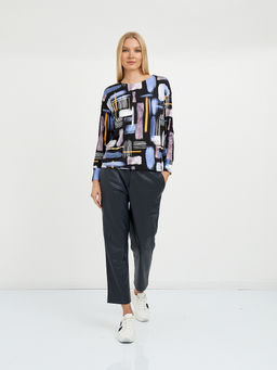 футболка женская черная с принтом - Glenfield фото 2