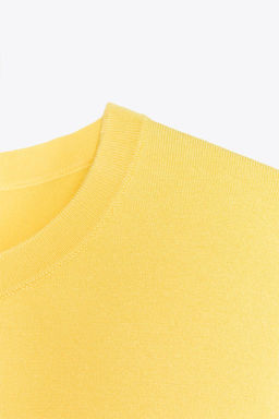 BASIC PLAIN KNIT SHORT SLEEVE TOP - Zara фото 27