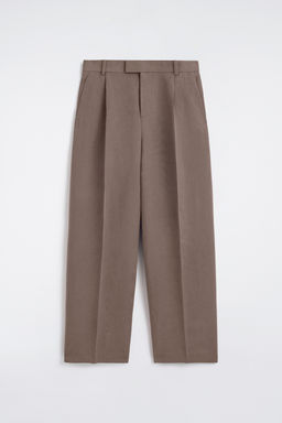 PANTAL?N RELAXED FIT WIDE LEG EN MEZCLA DE LINO